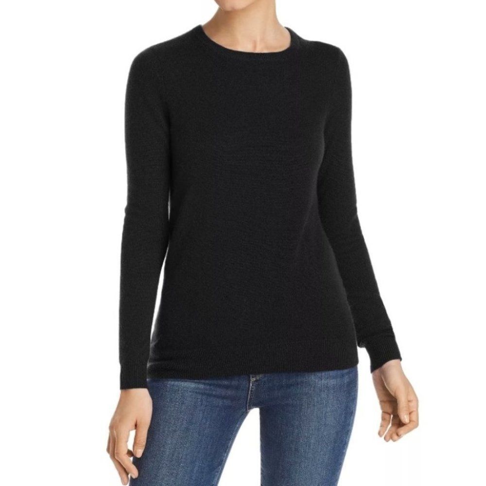 Moda international Ribbed Black ‎ 100% Cotton Sweater Medium